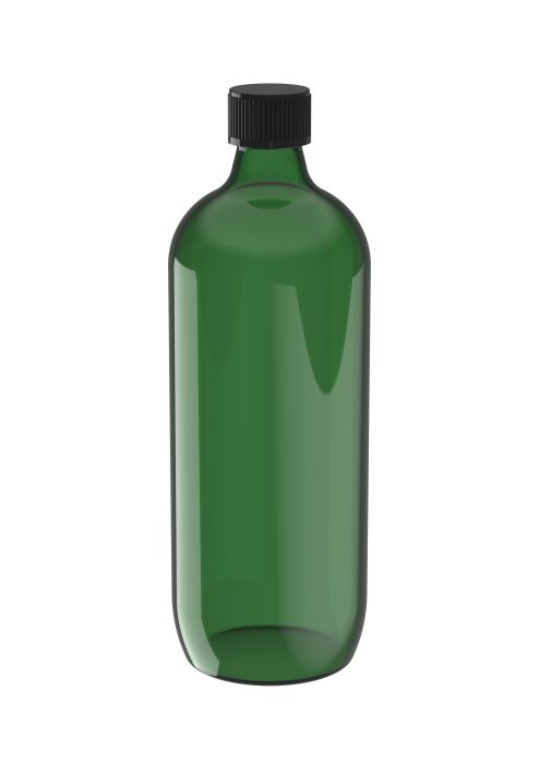 Groene glazen kruik